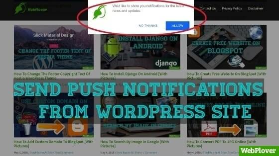 How to Send Push Notifications from WordPress Site [With Pictures]