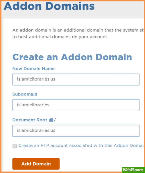 Add Domain To HostGator